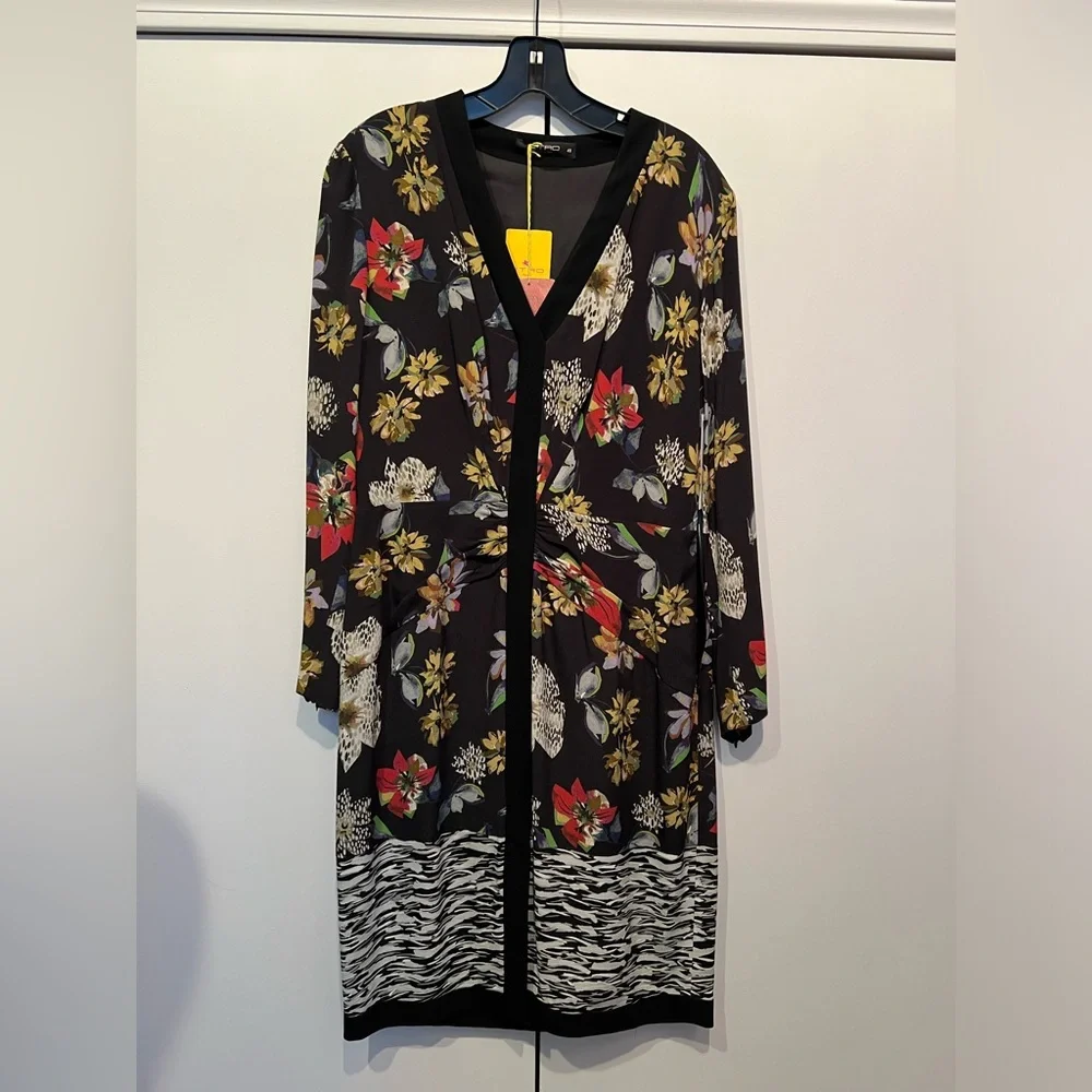 NWT Etro woman’s elegant black floral dress Size EU 48 - Picture 1 of 14